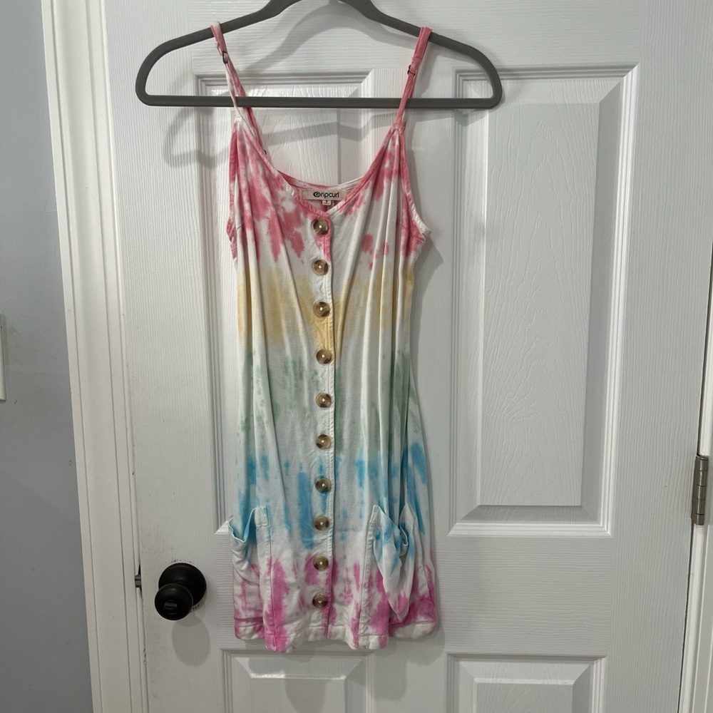 rainbow tie dye ripcurl dress